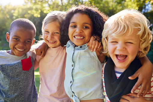 Beautiful children playing after getting dental tips from Riverwind Dental in Richmond, VA