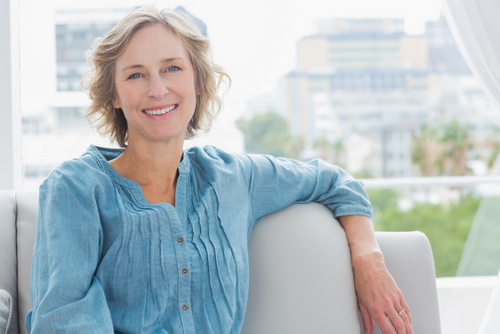 Older Woman on the Couch Relaxed  Sedation  Older  Smiling